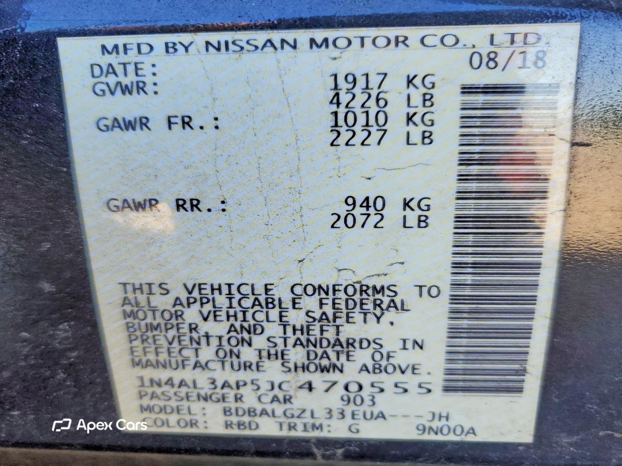 Nissan Altima 2018