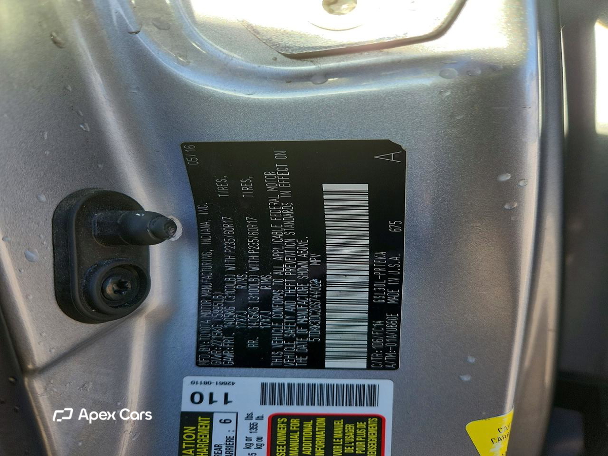 Toyota Sienna 2016