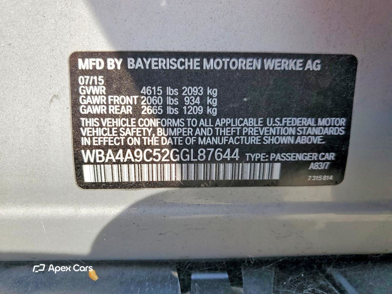 BMW Series 4 2016