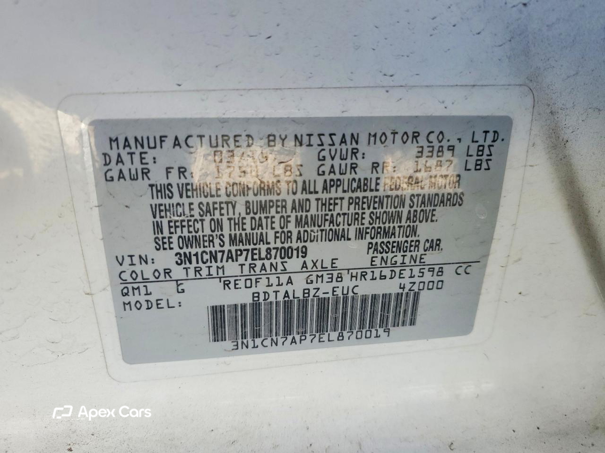 Nissan Versa 2014