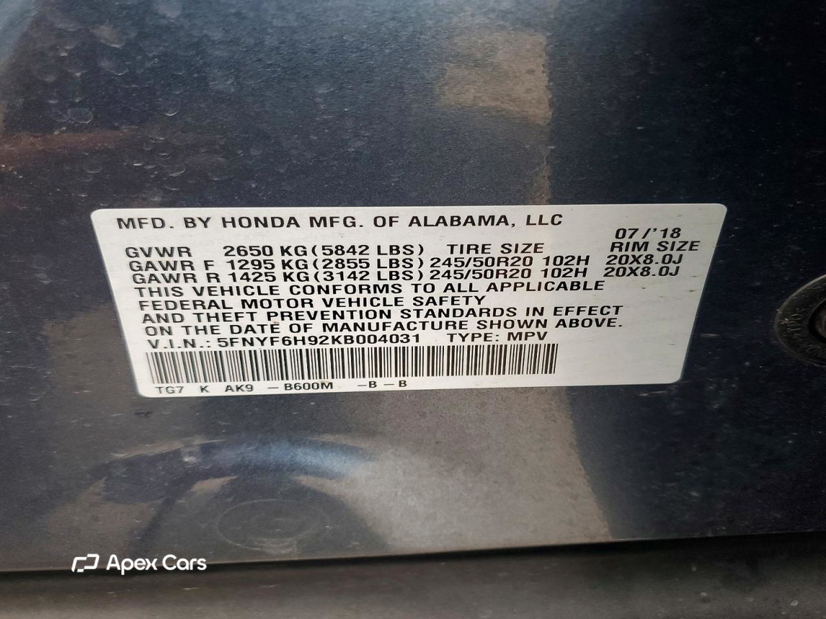Honda Pilot 2019
