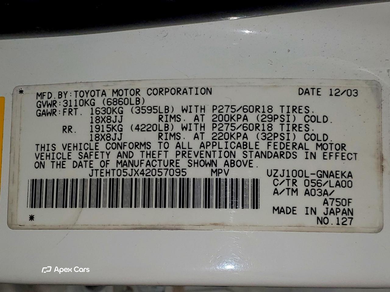 Toyota Land Cruiser 2004