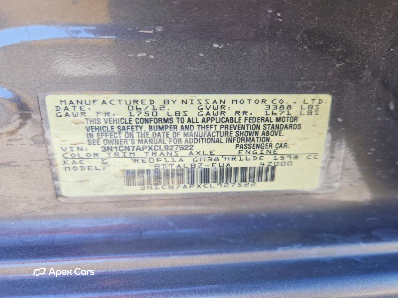 Nissan Versa 2012