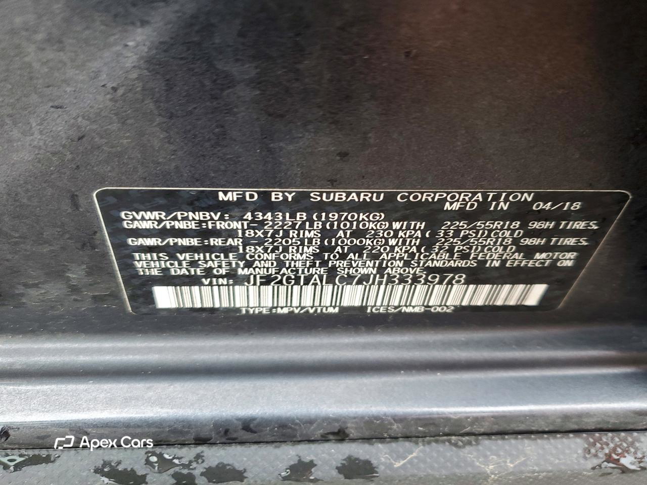 Subaru XV 2018