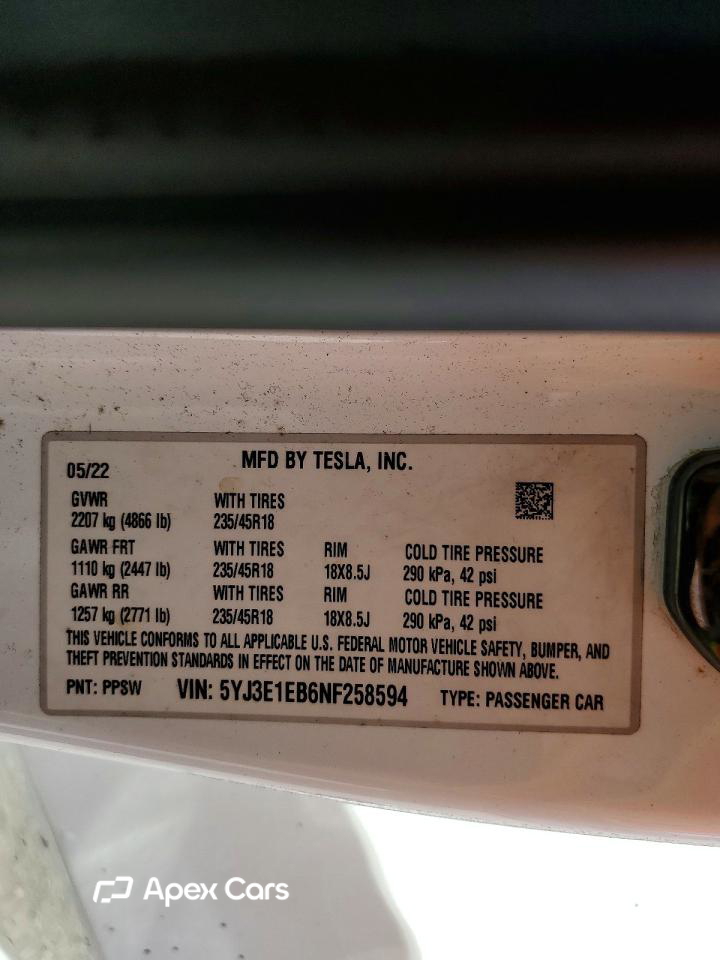 Tesla Model 3 2022