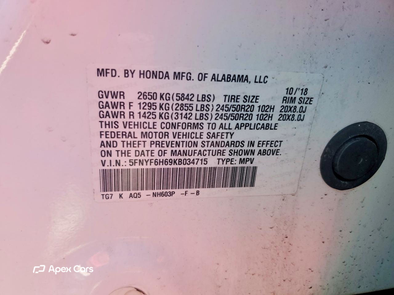 Honda Pilot 2019