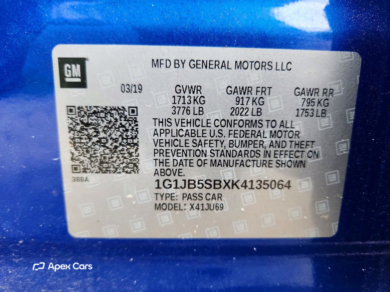 Chevrolet Sonic 2019