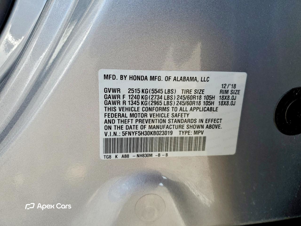 Honda Pilot 2019