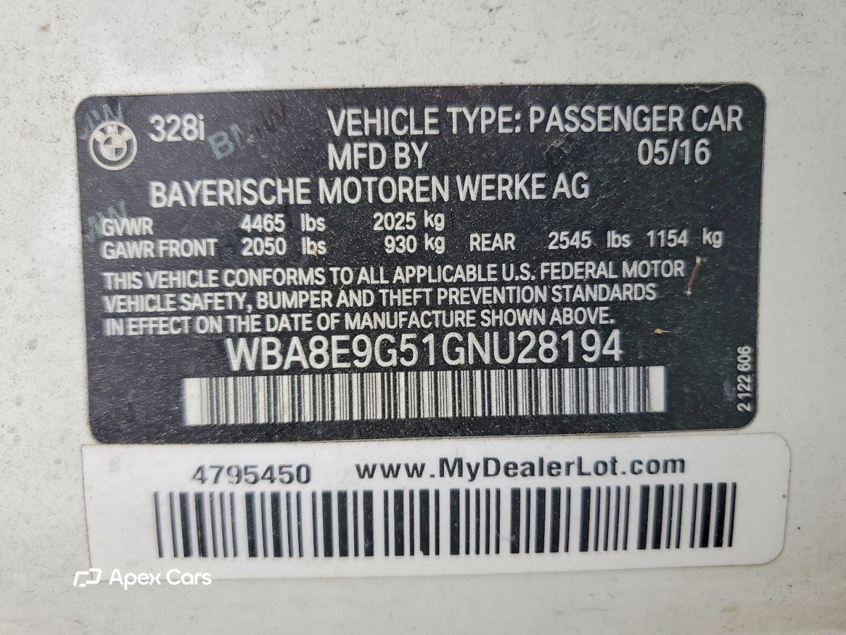 BMW Series 3 2016