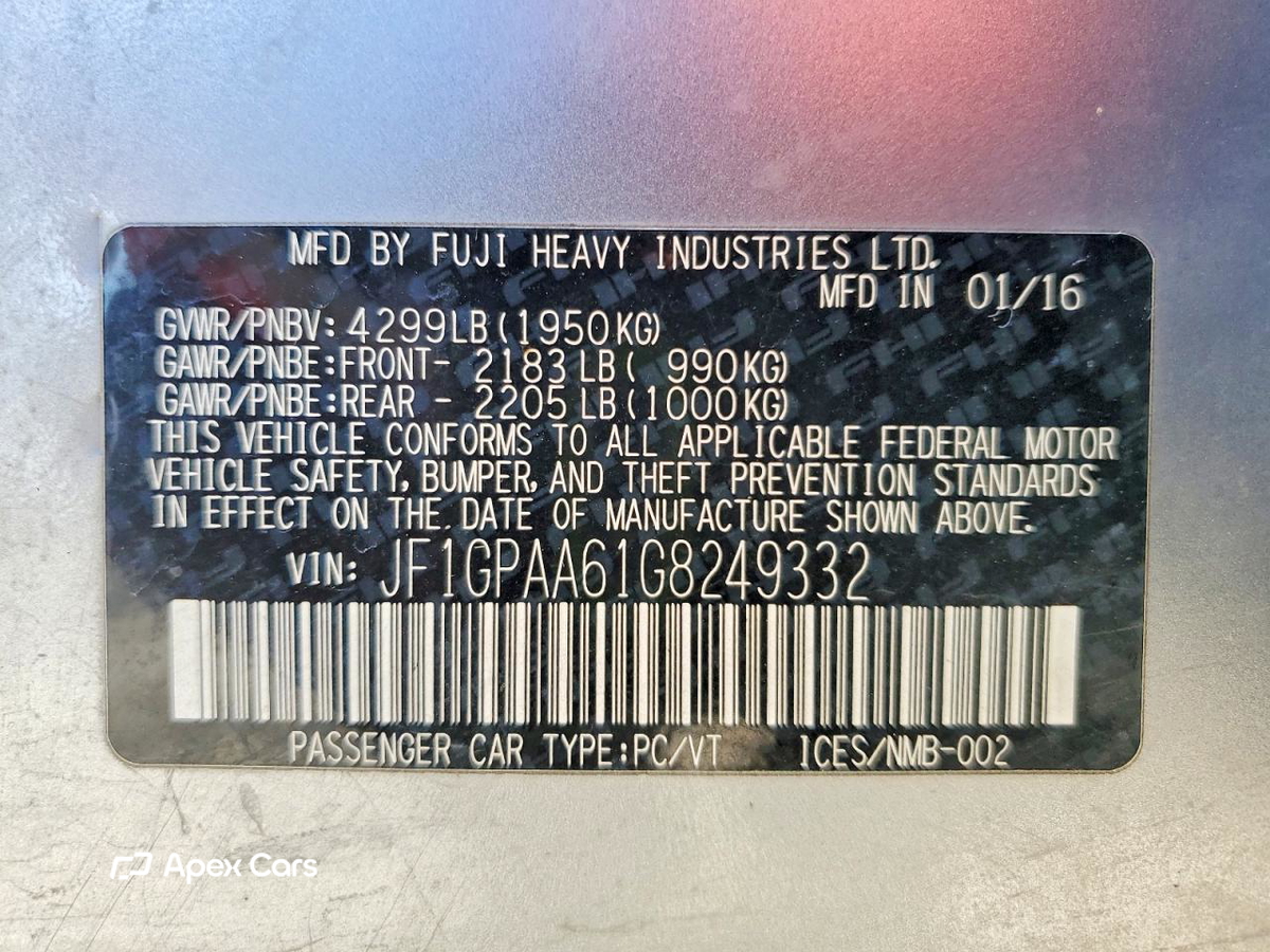 Subaru Impreza 2016
