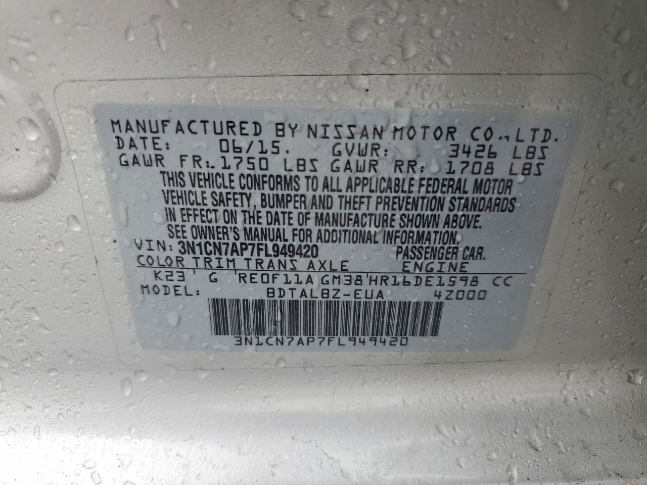 Nissan Versa 2015