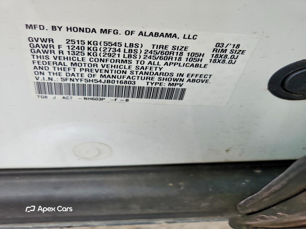 Honda Pilot 2018