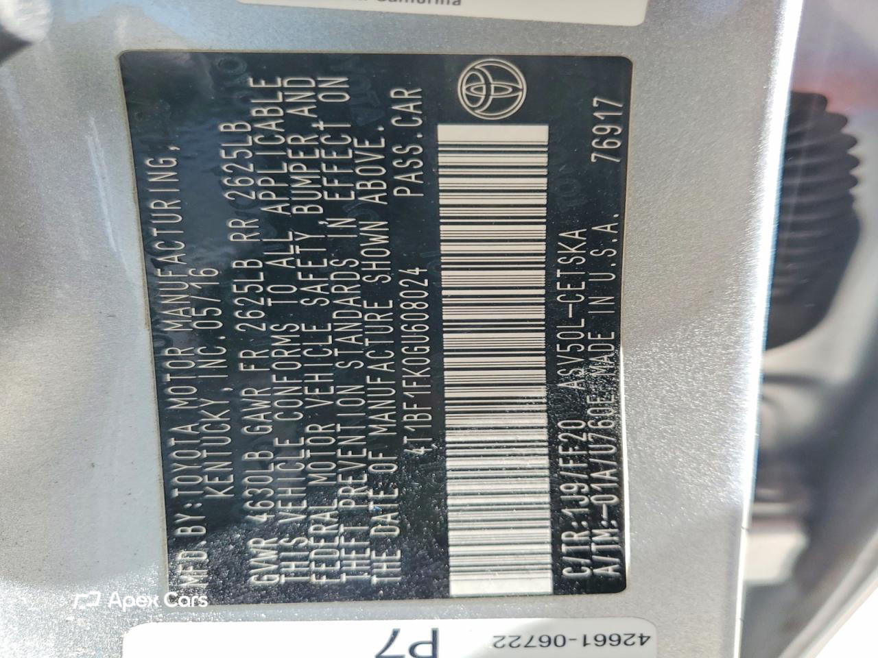 Toyota Camry 2016