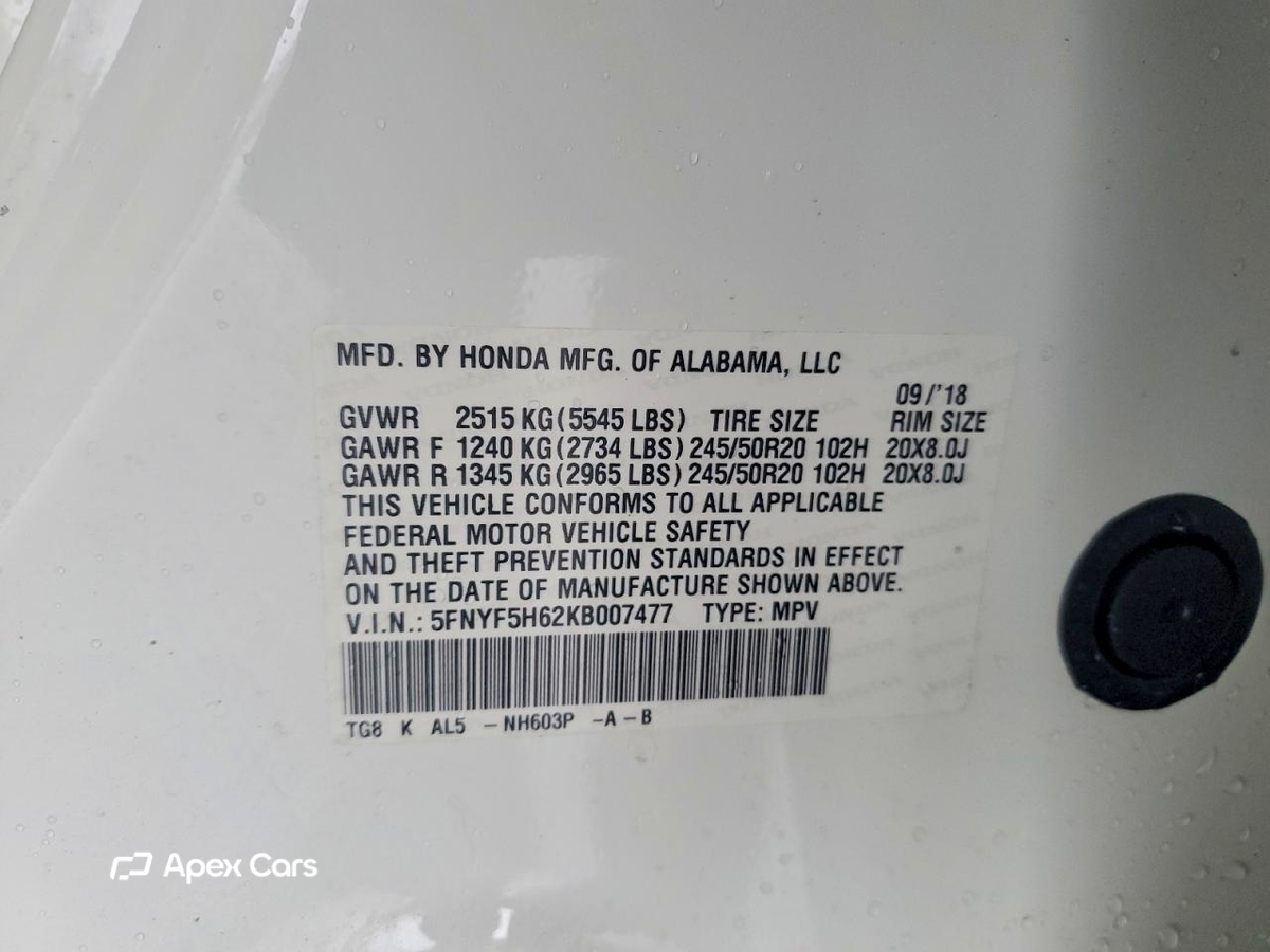 Honda Pilot 2019