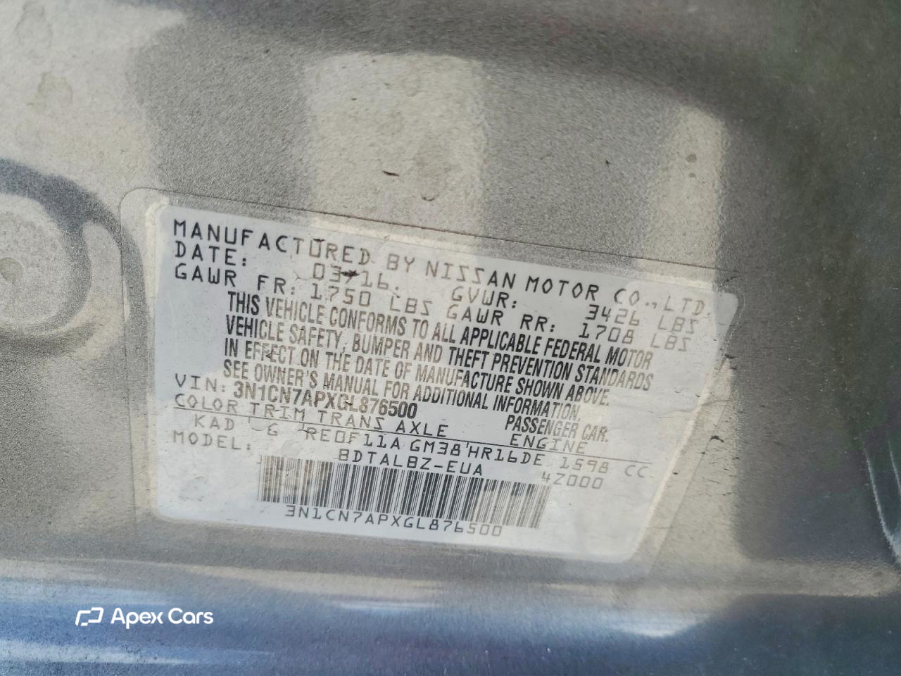 Nissan Versa 2016