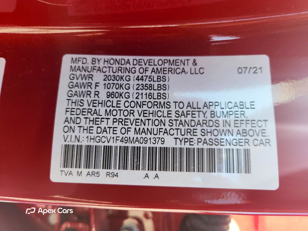 Honda Accord 2021