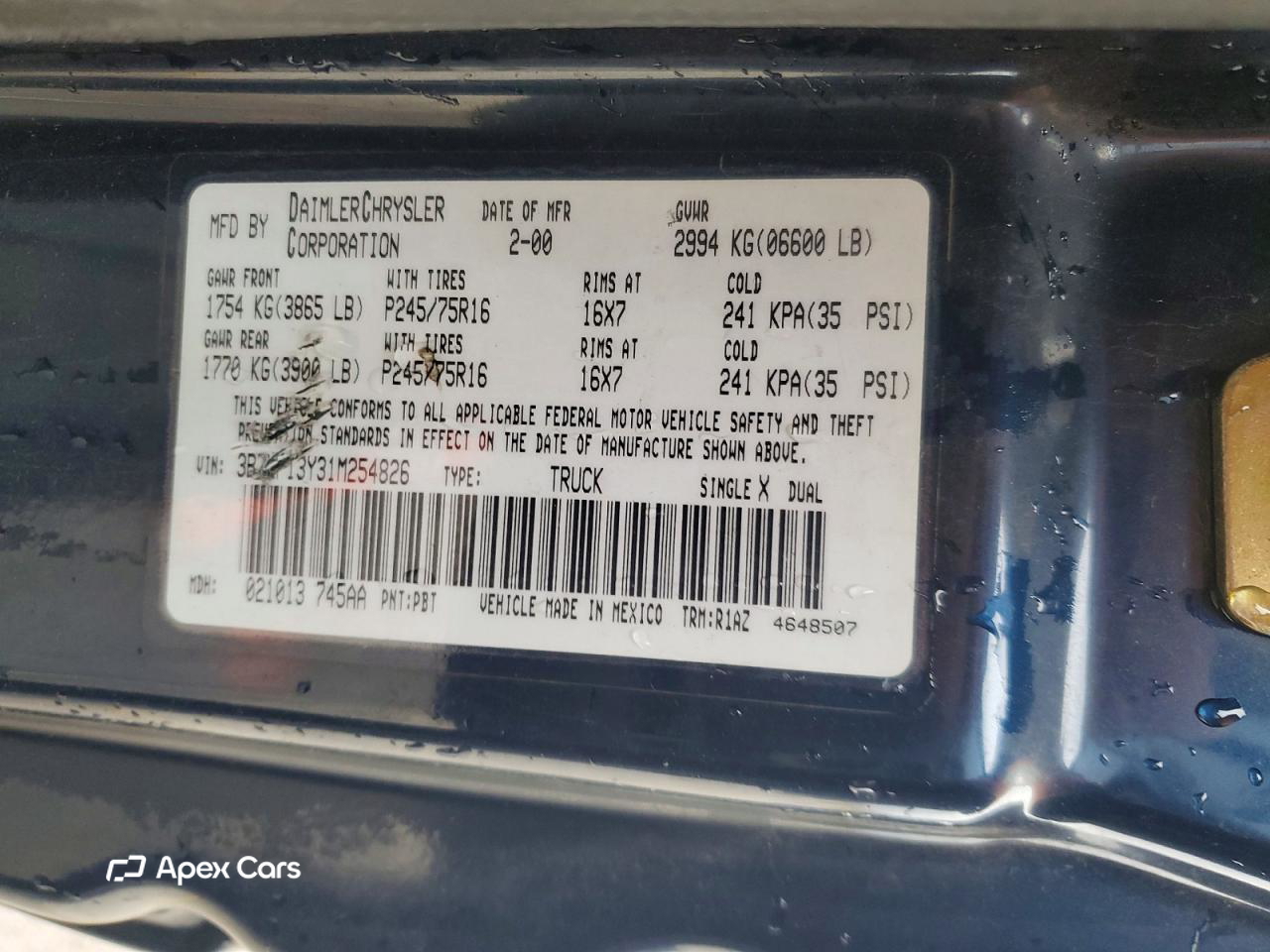 Dodge RAM 2001