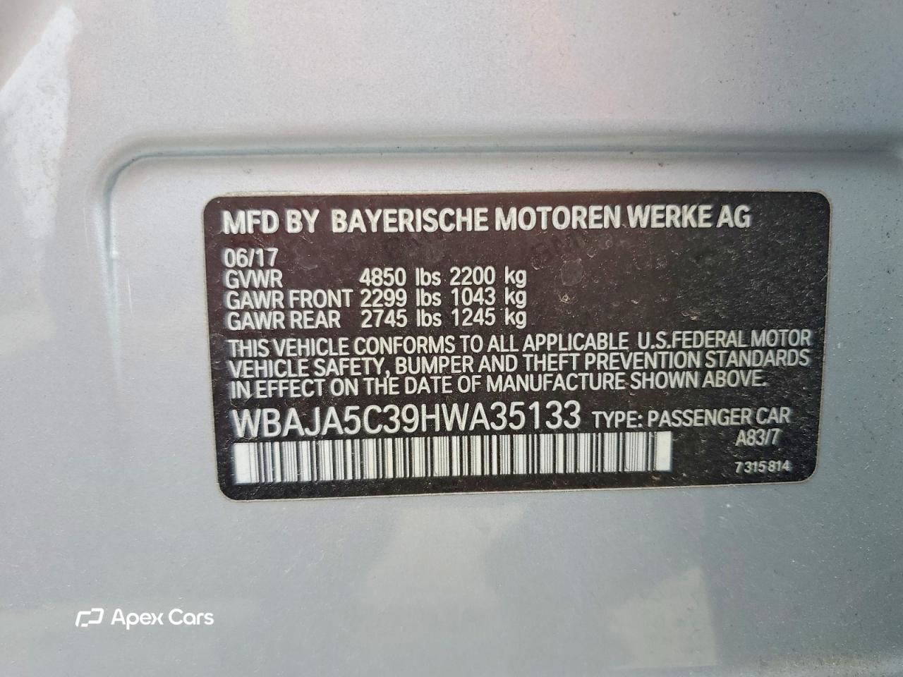 BMW Series 5 2017