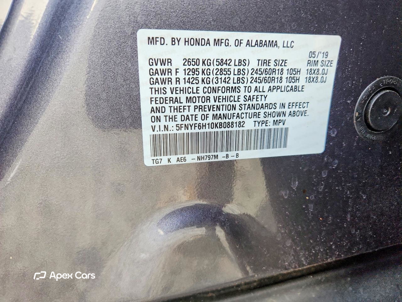 Honda Pilot 2019