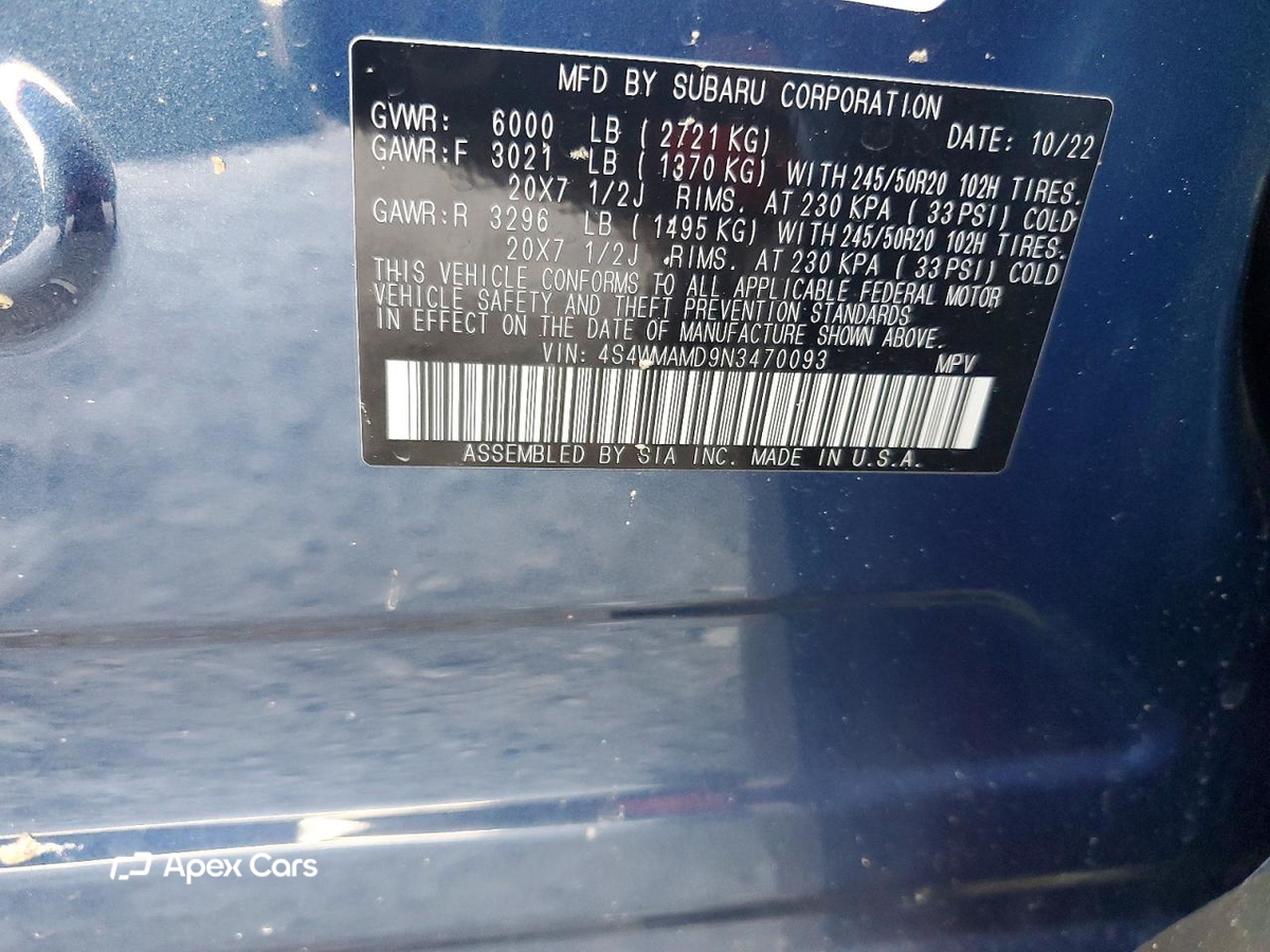 Subaru Ascent 2022