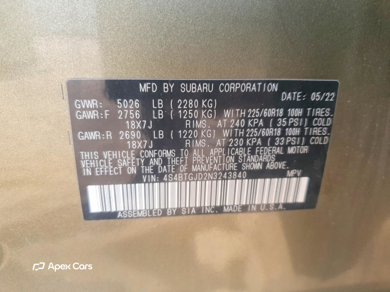 Subaru Outback 2022