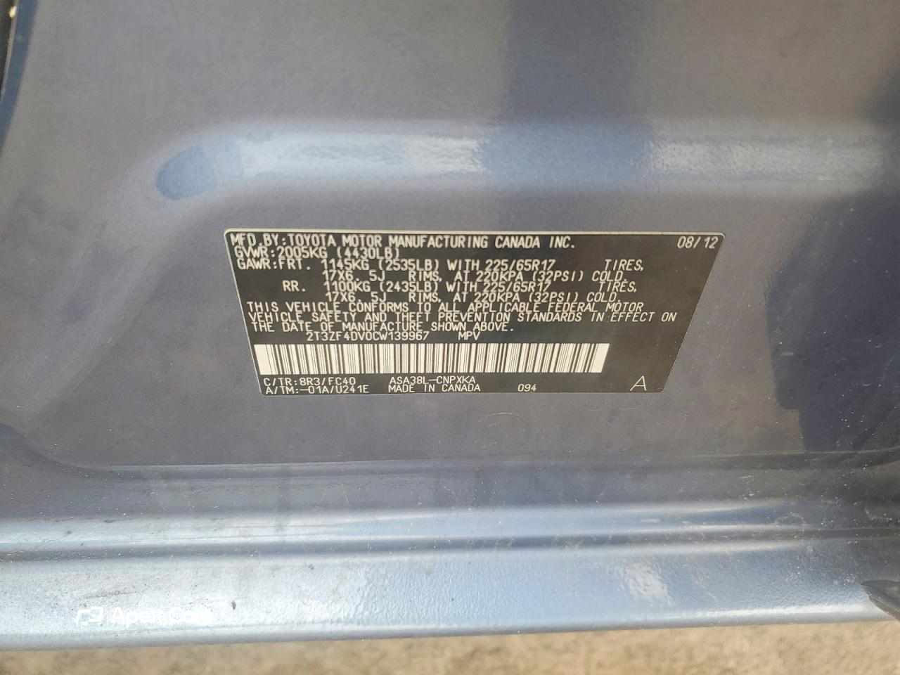Toyota RAV 4 2012