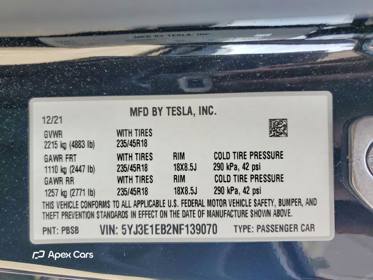 Tesla Model 3 2022