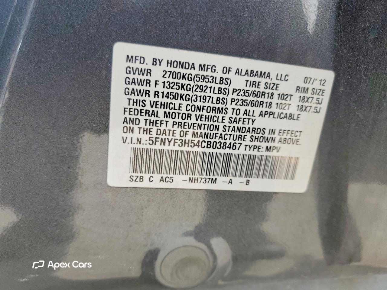Honda Pilot 2012