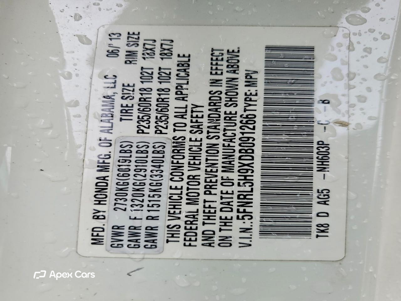 Honda Odyssey 2013