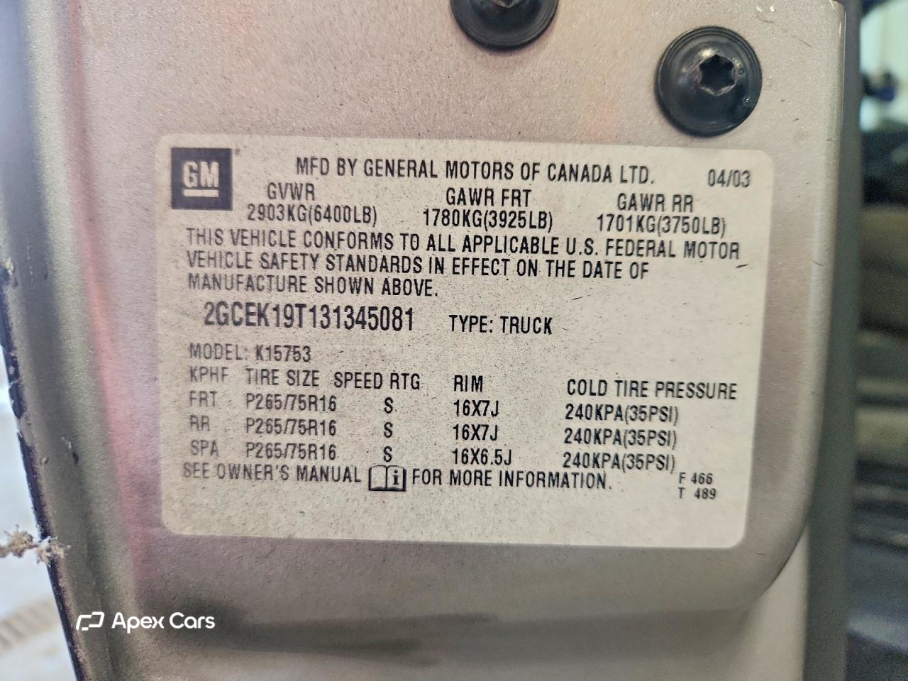 Chevrolet Silverado 2003