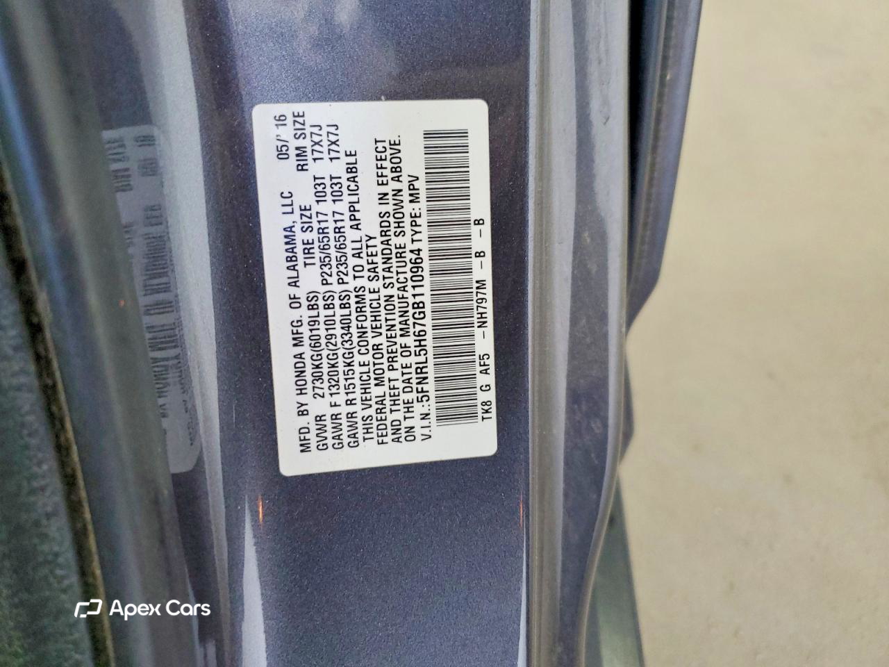 Honda Odyssey 2016
