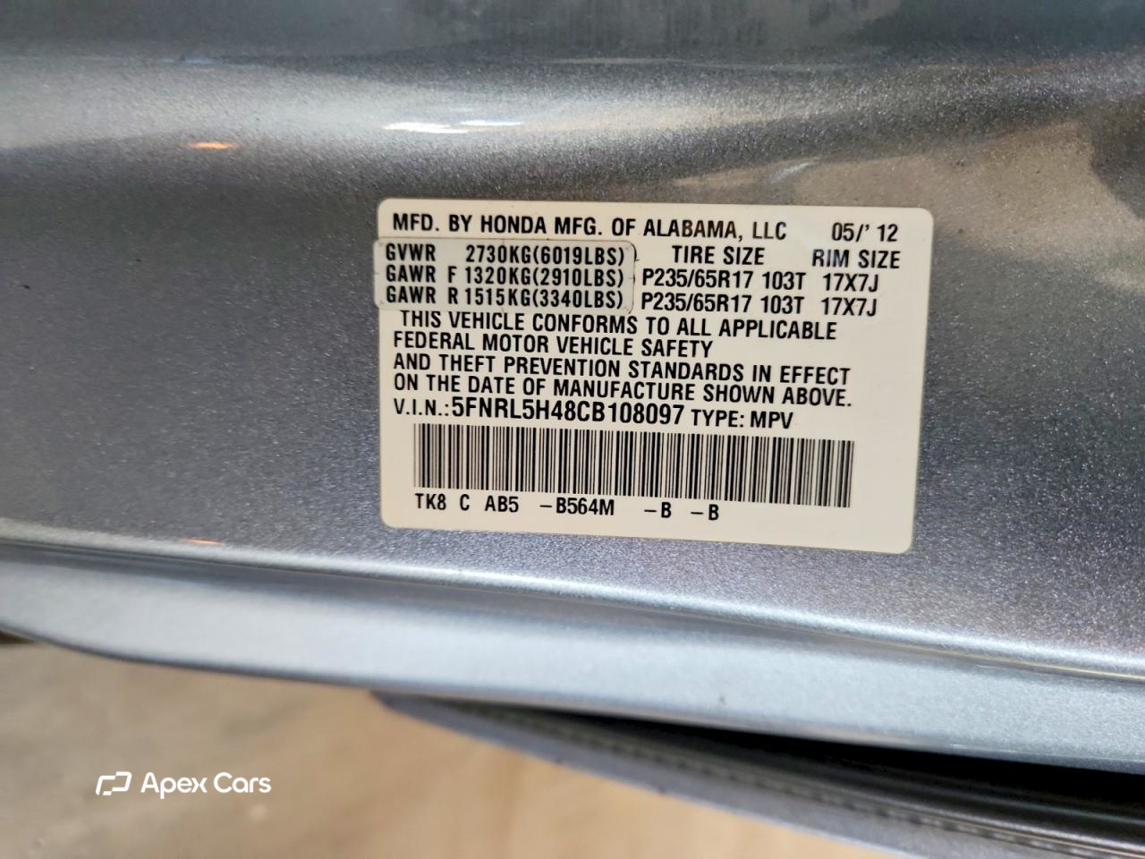 Honda Odyssey 2012