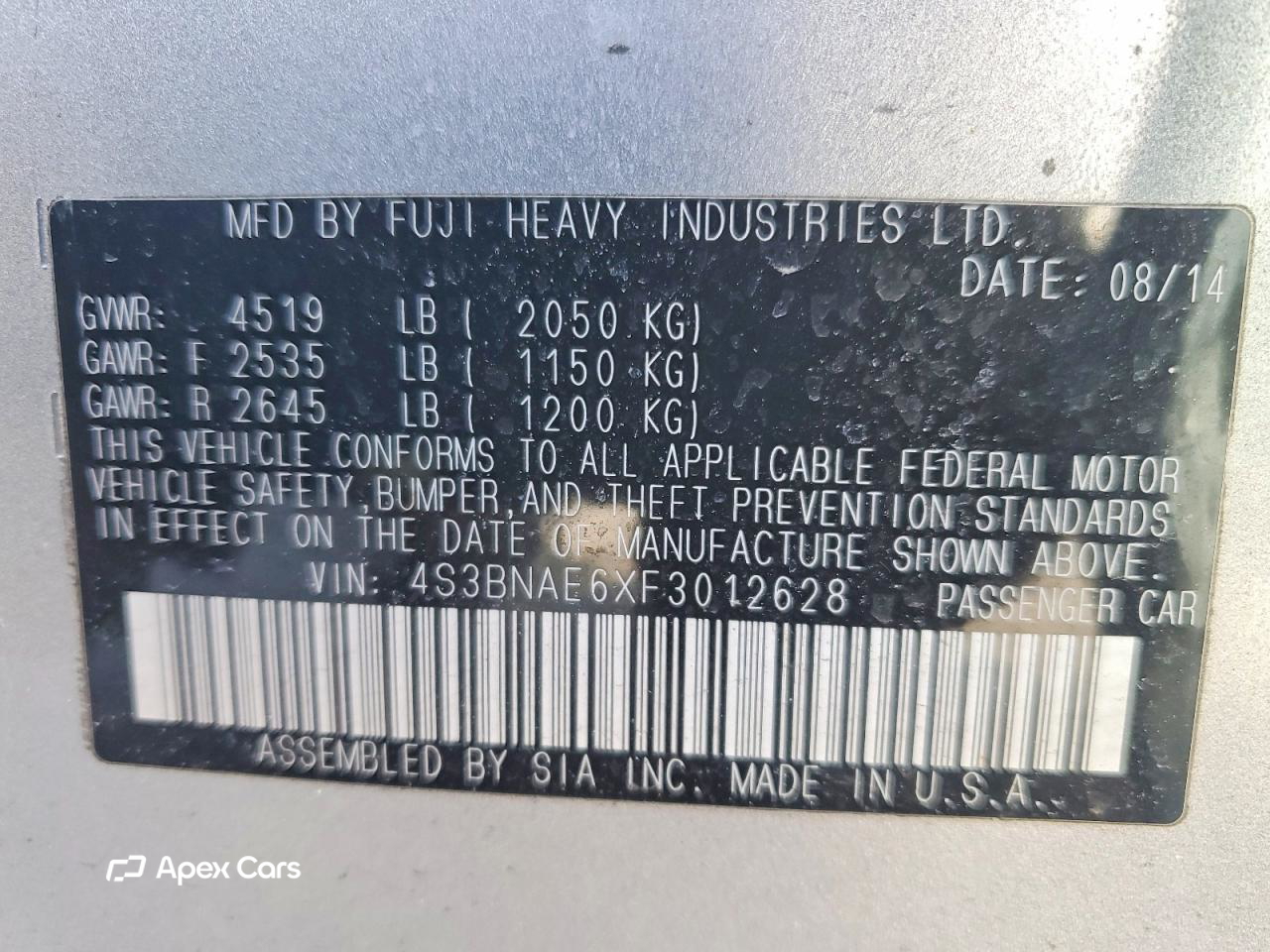 Subaru Legacy 2015