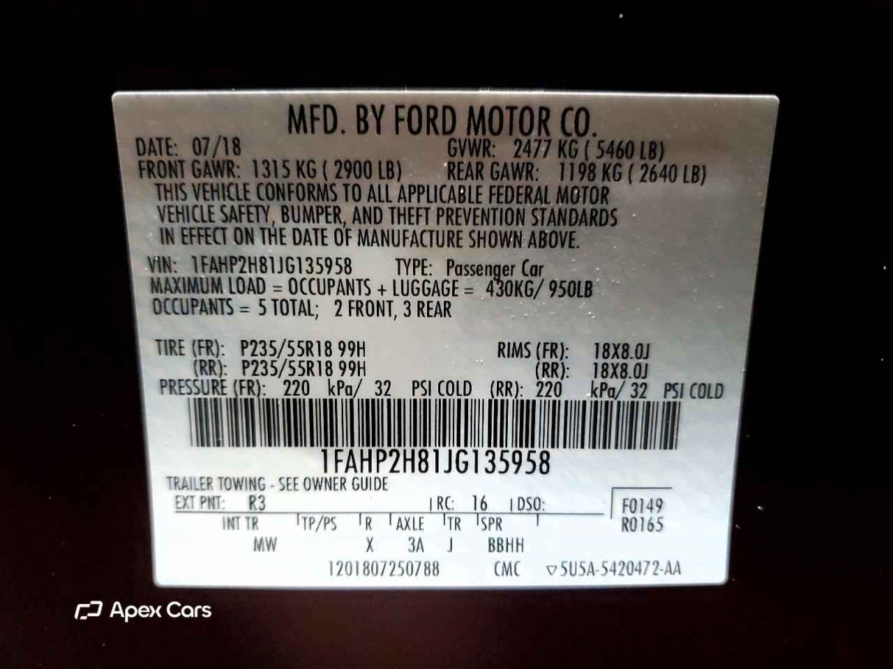 Ford Taurus 2018
