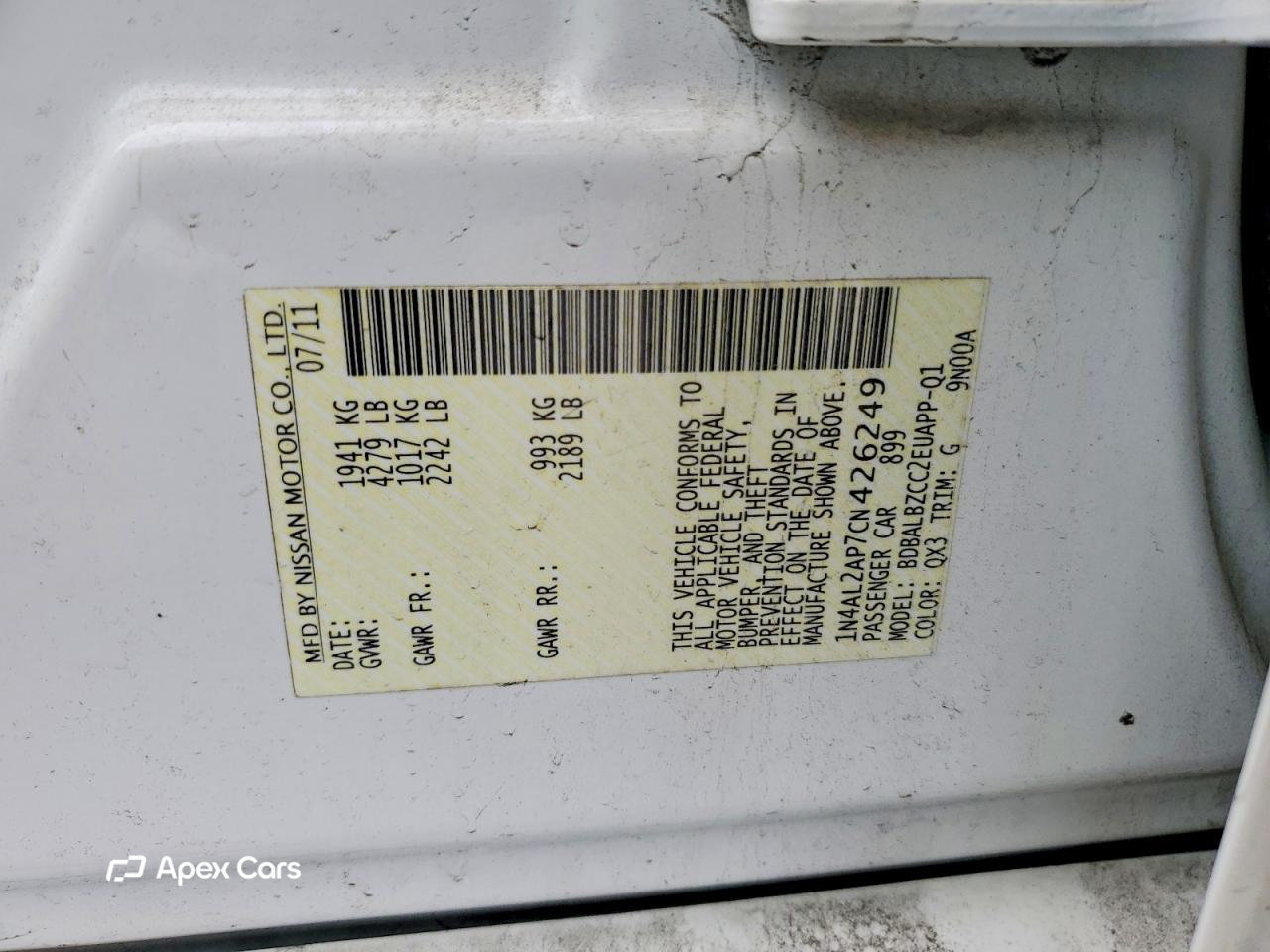 Nissan Altima 2012