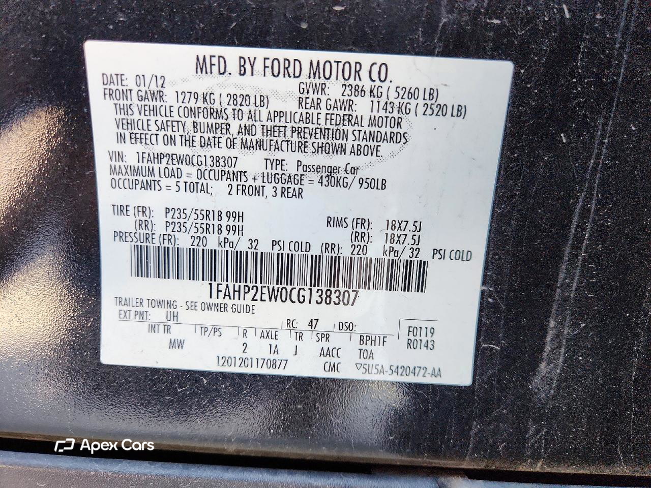 Ford Taurus 2012