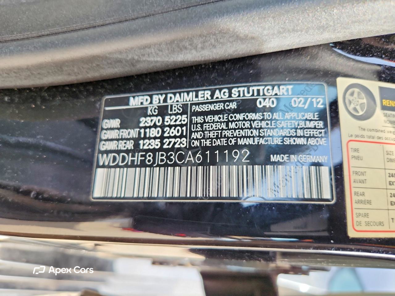 Mercedes-Benz E-klasse 2012