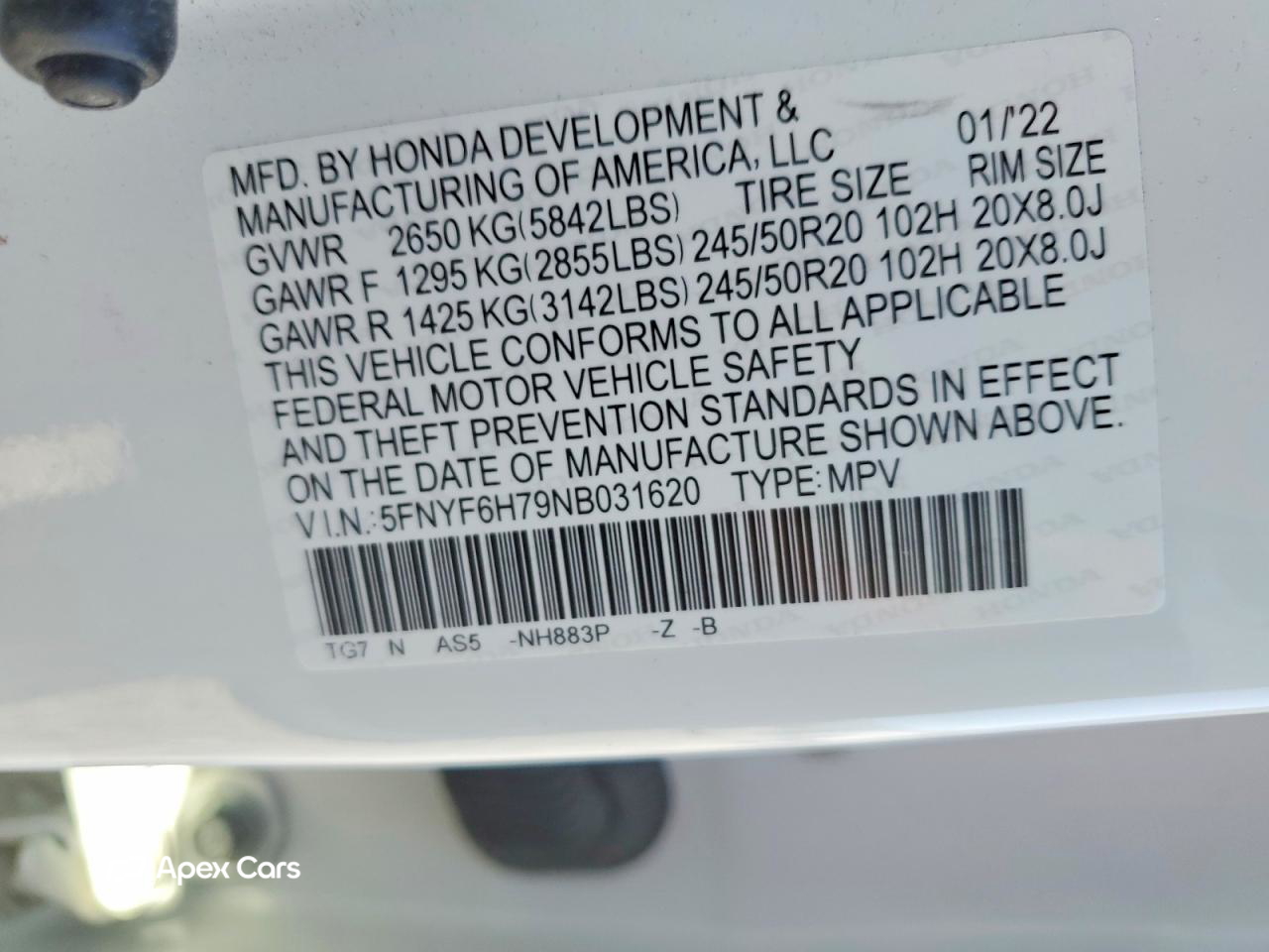 Honda Pilot 2022