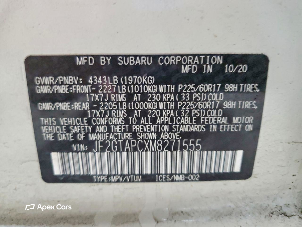 Subaru XV 2021