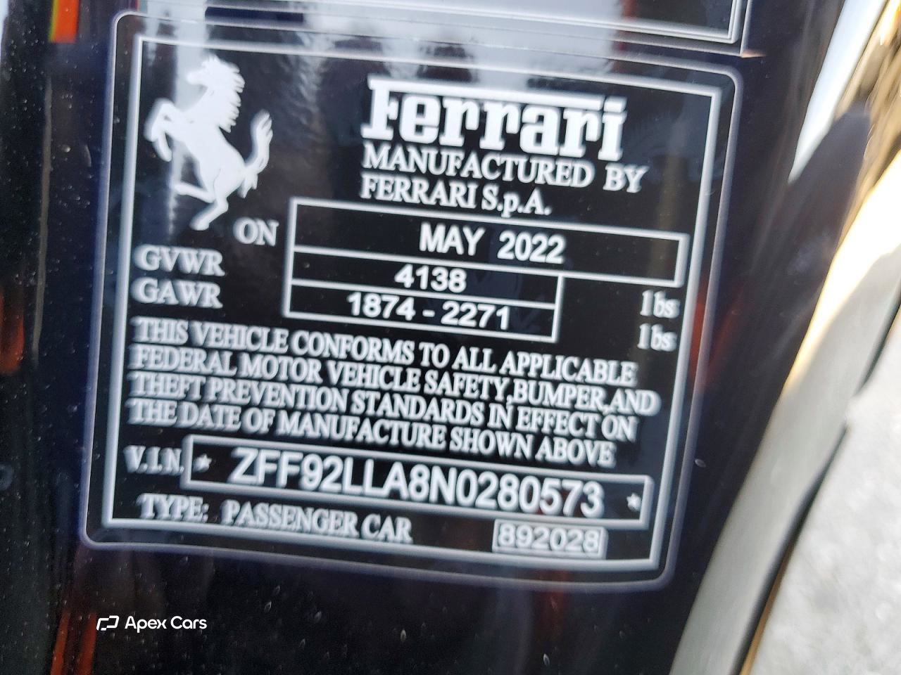 Ferrari F8 Tributo 2022