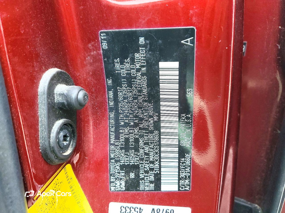 Toyota Sienna 2012
