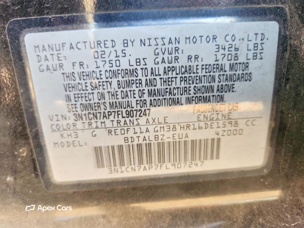 Nissan Versa 2015