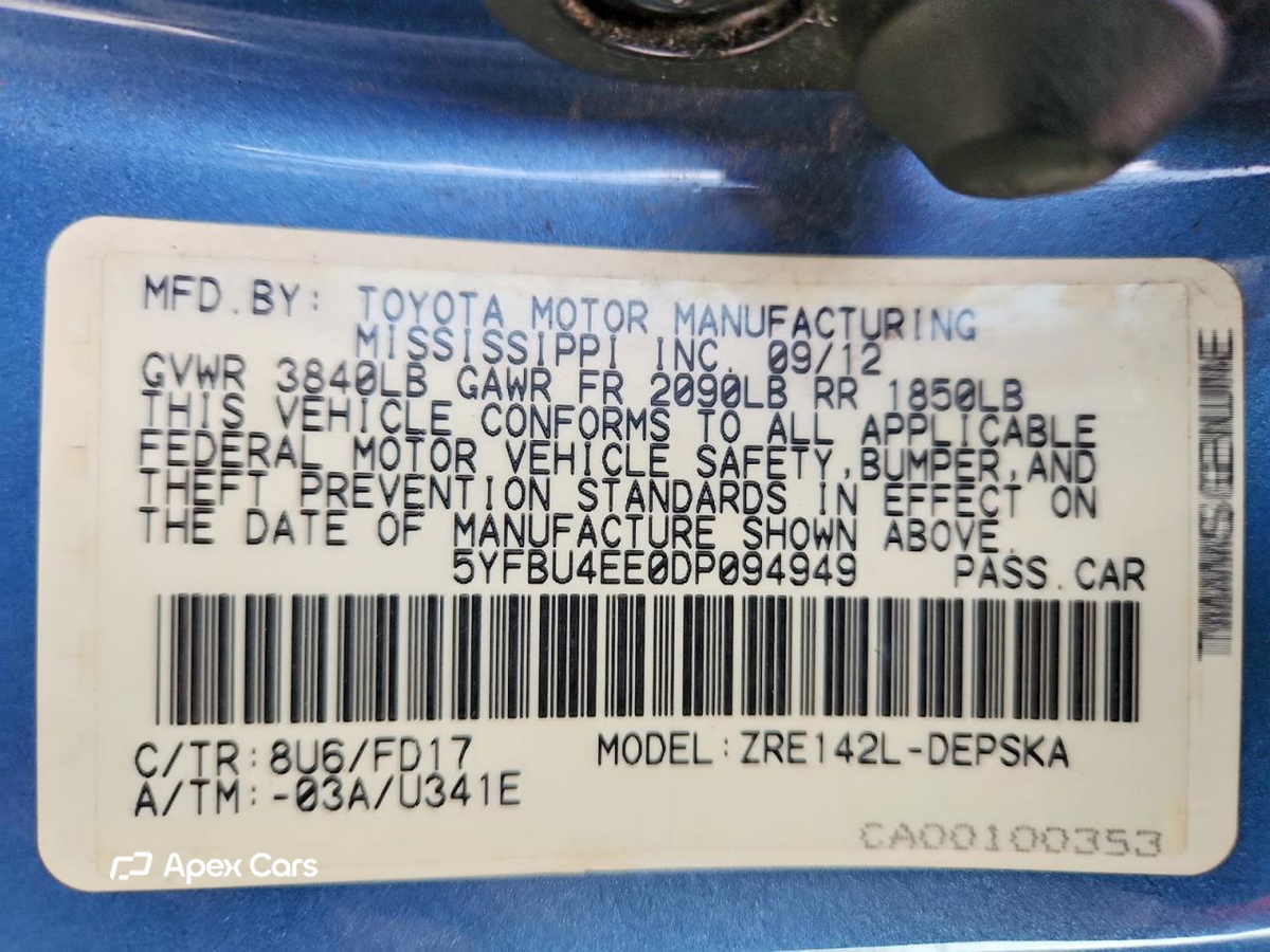 Toyota Corolla 2013