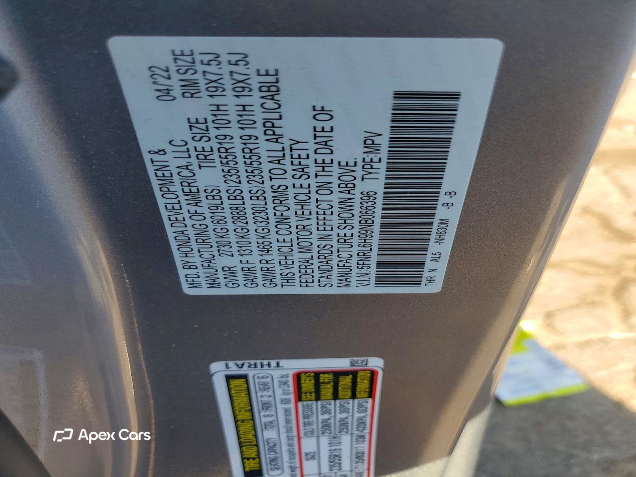 Honda Odyssey 2022