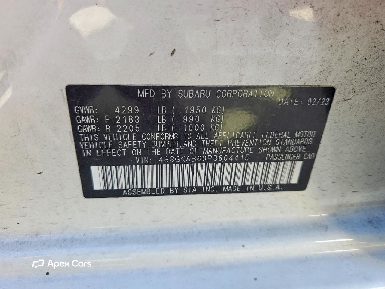 Subaru Impreza 2023