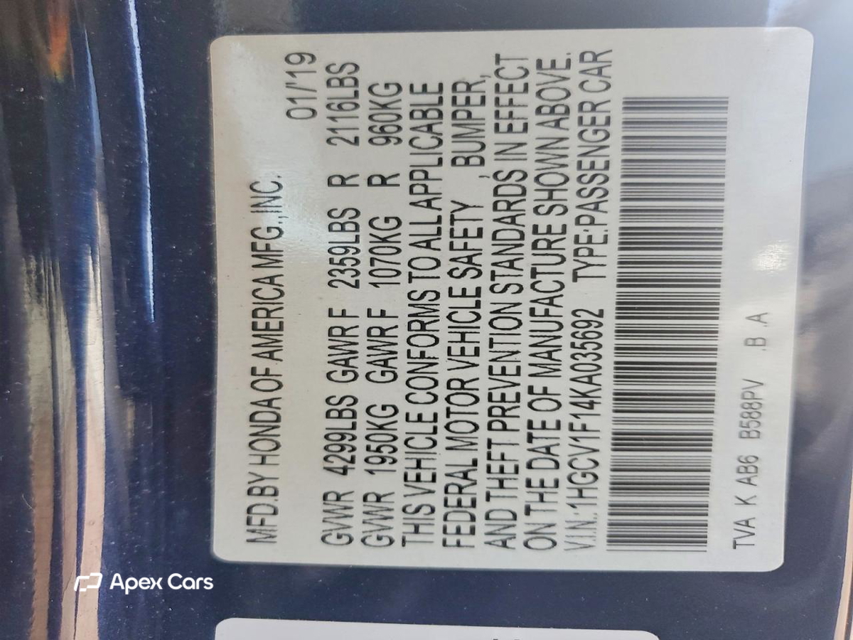 Honda Accord 2019