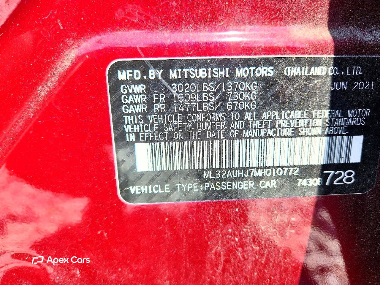 Mitsubishi Mirage 2021