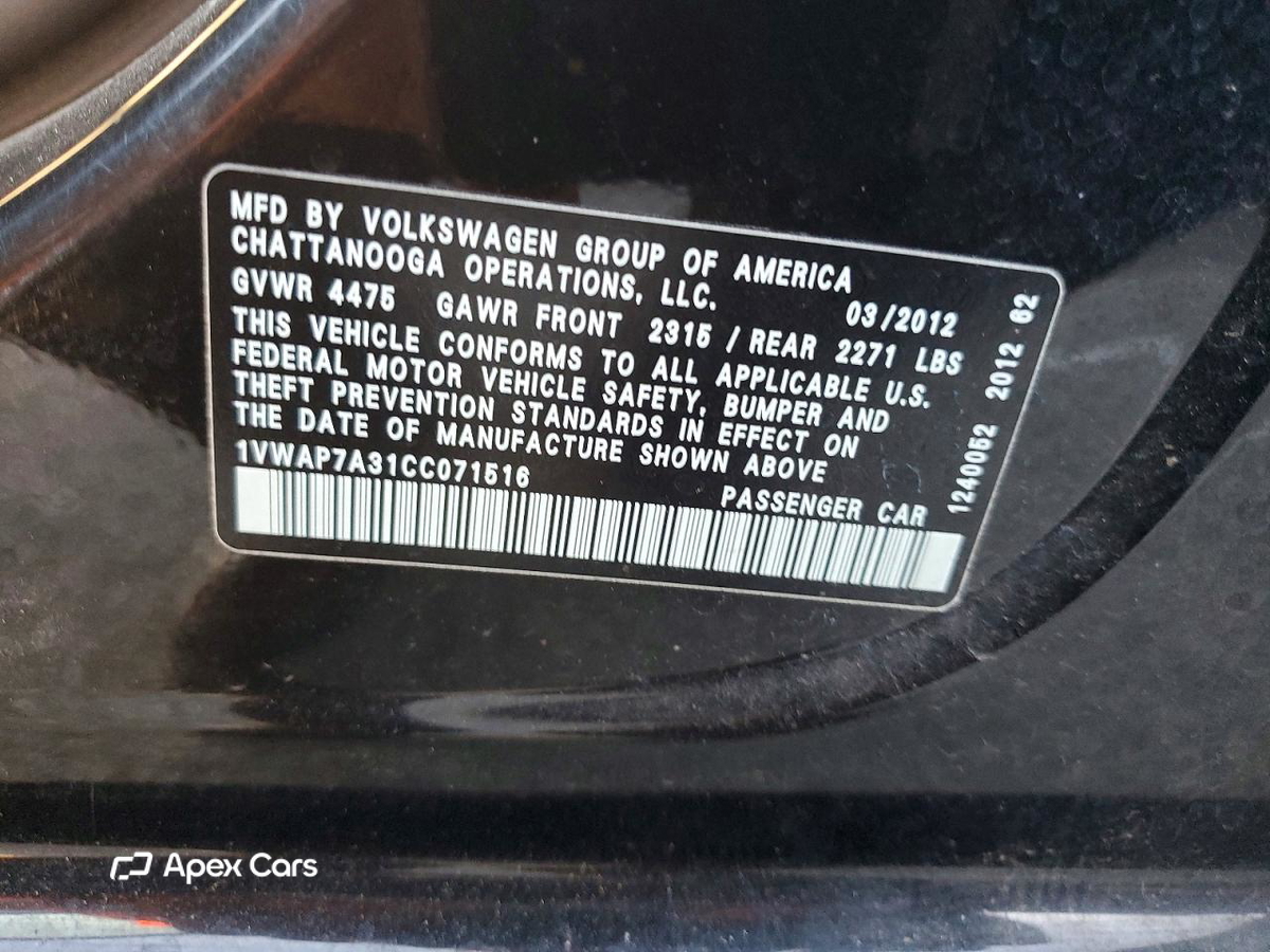 Volkswagen Passat 2012