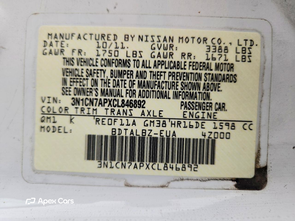 Nissan Versa 2012
