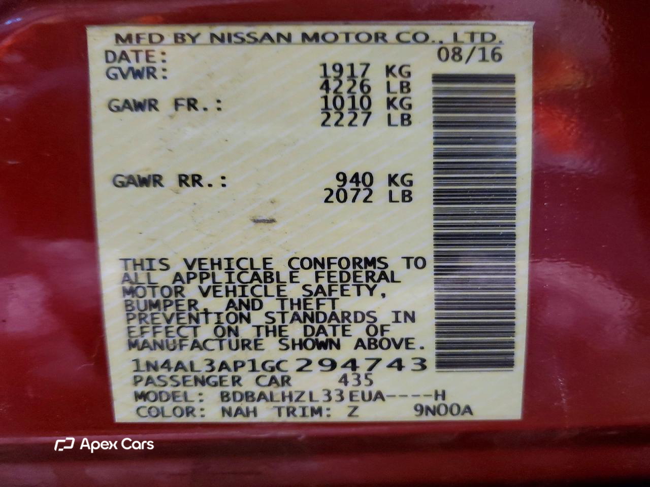 Nissan Altima 2016